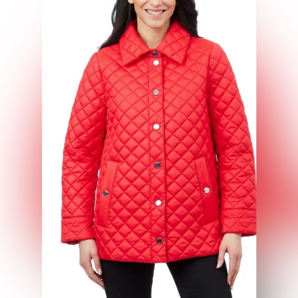 Anne Klein Quilted Puffer Jacket Coat M - Picture 1 of 13